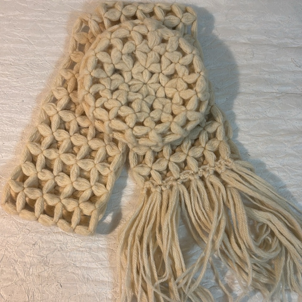 Handmade Italian Wool Hat and Scarf Set